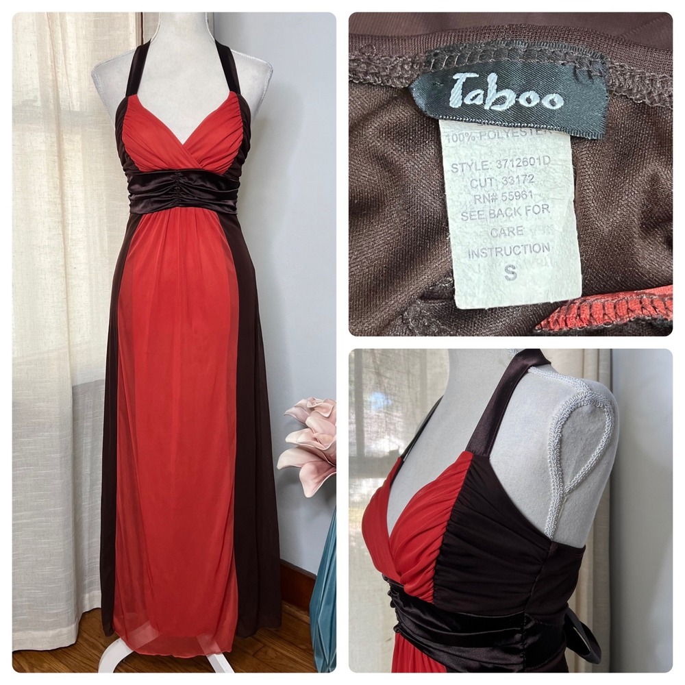 Vintage Y2K Taboo Whimsigoth Fairy‎ Dress Halter Sweetheart Neck Maxi Size Small
